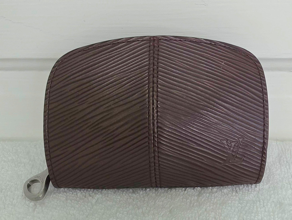 Louis Vuitton Epi Leather Porte Mannale Mocha Zip Coin Wallet w/COA